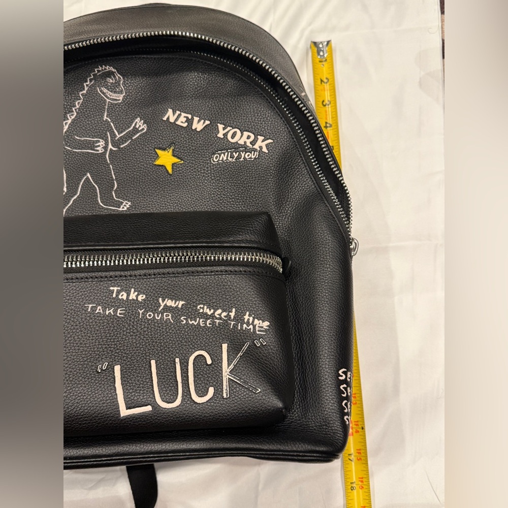 Coach Black Backpack with New York Design - Picture 2 of 7